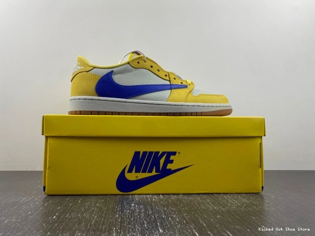 Kick Theory Low Travis x Air Scott Canary OG 1 DZ4137-700 Jordan 0816